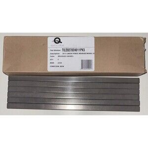 Questech 1/2x12 Linear Pencil Brushed Nickel Tile Trim 6 Pack